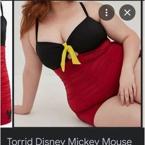 New! Torrid Mickey Mouse bathing suit size 3x